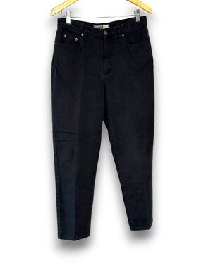 Liz Claiborne Premium Lizwear Jeans Womens 14 Petite Black High Rise Classic Fit